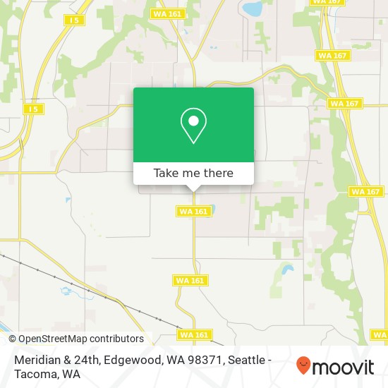 Mapa de Meridian & 24th, Edgewood, WA 98371