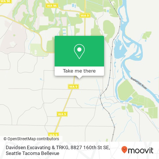 Mapa de Davidsen Excavating & TRKG, 8827 160th St SE