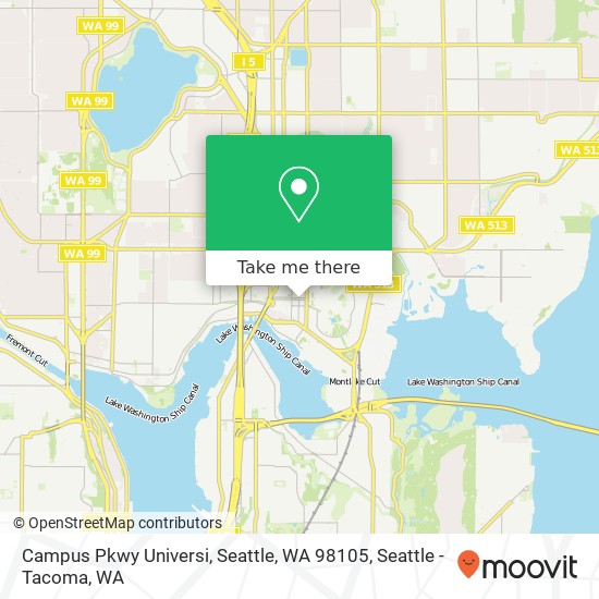 Mapa de Campus Pkwy Universi, Seattle, WA 98105