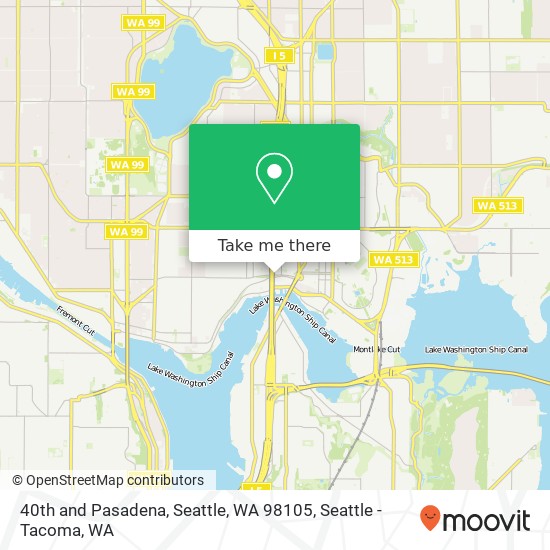 40th and Pasadena, Seattle, WA 98105 map