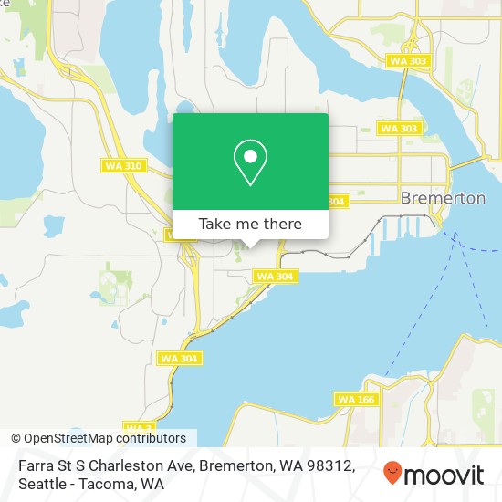 Mapa de Farra St S Charleston Ave, Bremerton, WA 98312