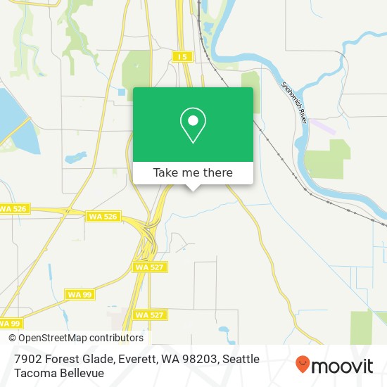 Mapa de 7902 Forest Glade, Everett, WA 98203