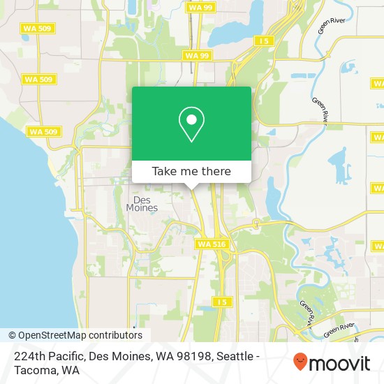 224th Pacific, Des Moines, WA 98198 map