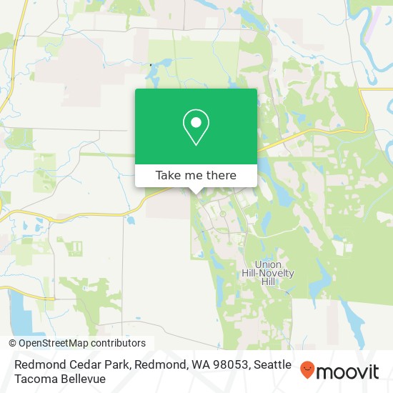 Mapa de Redmond Cedar Park, Redmond, WA 98053