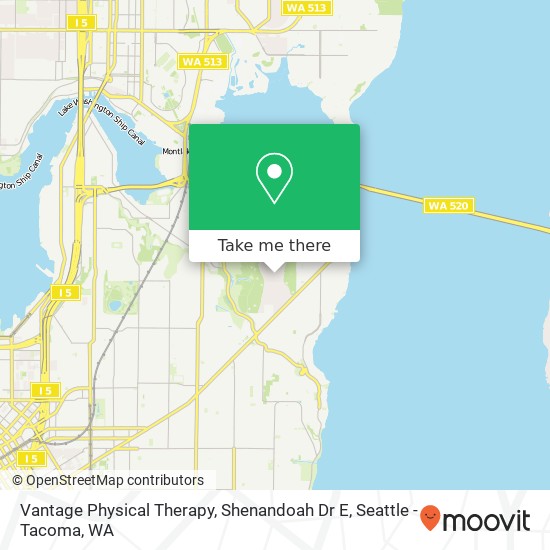 Mapa de Vantage Physical Therapy, Shenandoah Dr E