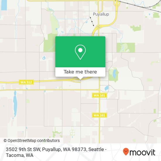 Mapa de 3502 9th St SW, Puyallup, WA 98373