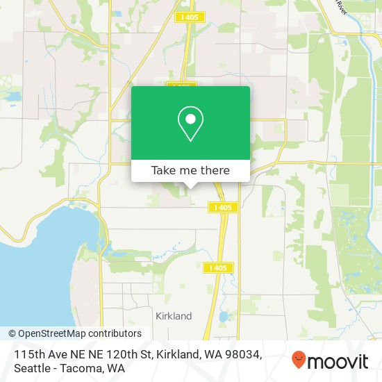 Mapa de 115th Ave NE NE 120th St, Kirkland, WA 98034