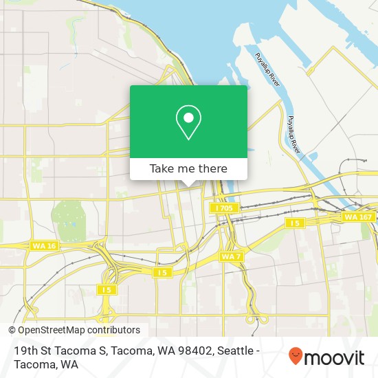 Mapa de 19th St Tacoma S, Tacoma, WA 98402