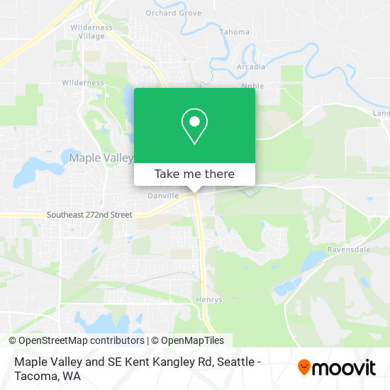 Maple Valley and SE Kent Kangley Rd map