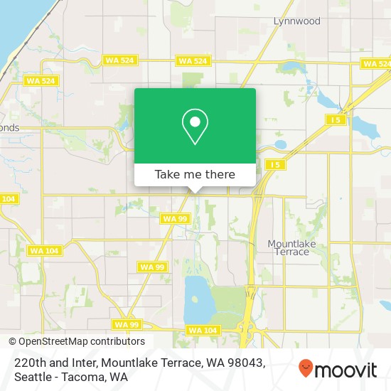 Mapa de 220th and Inter, Mountlake Terrace, WA 98043