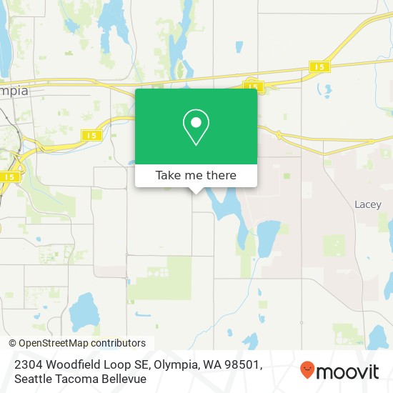 Mapa de 2304 Woodfield Loop SE, Olympia, WA 98501