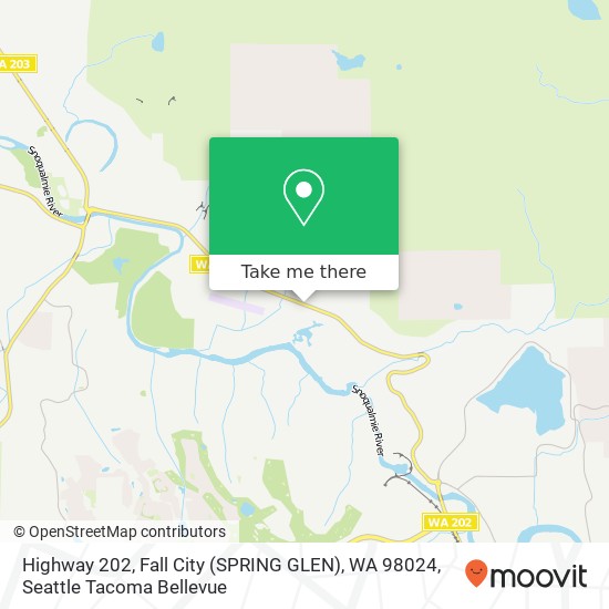 Mapa de Highway 202, Fall City (SPRING GLEN), WA 98024