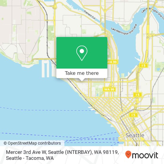 Mercer 3rd Ave W, Seattle (INTERBAY), WA 98119 map