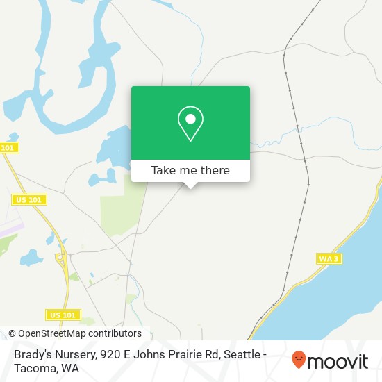 Mapa de Brady's Nursery, 920 E Johns Prairie Rd
