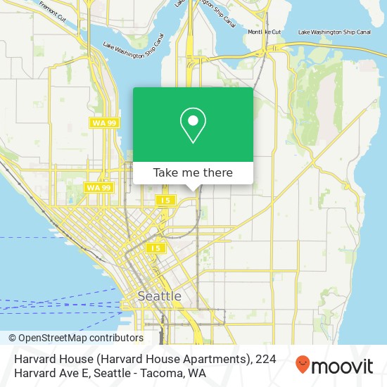 Mapa de Harvard House (Harvard House Apartments), 224 Harvard Ave E