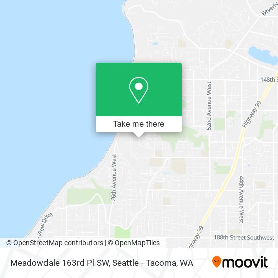 Meadowdale 163rd Pl SW map