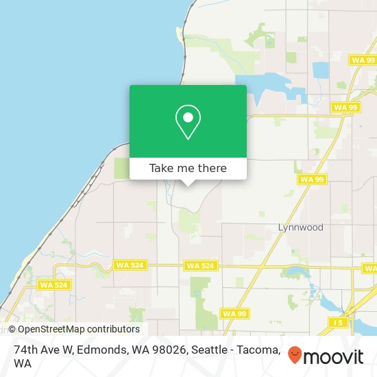 Mapa de 74th Ave W, Edmonds, WA 98026