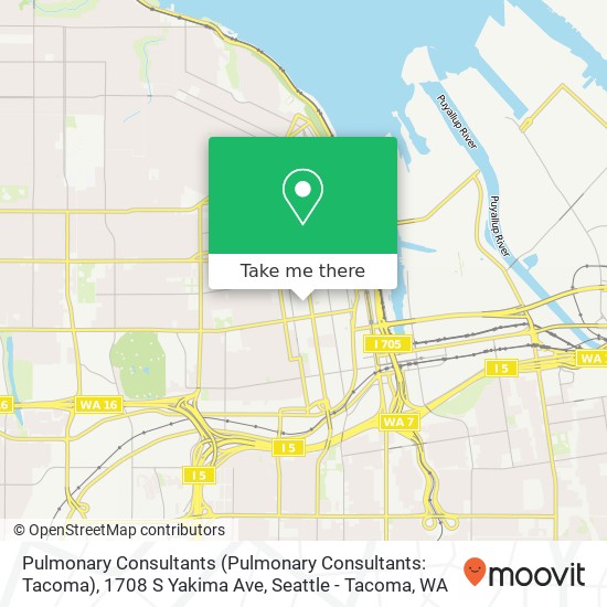 Mapa de Pulmonary Consultants (Pulmonary Consultants: Tacoma), 1708 S Yakima Ave