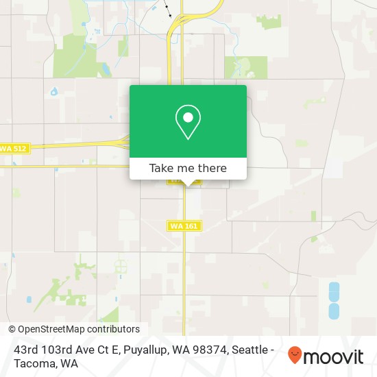 Mapa de 43rd 103rd Ave Ct E, Puyallup, WA 98374