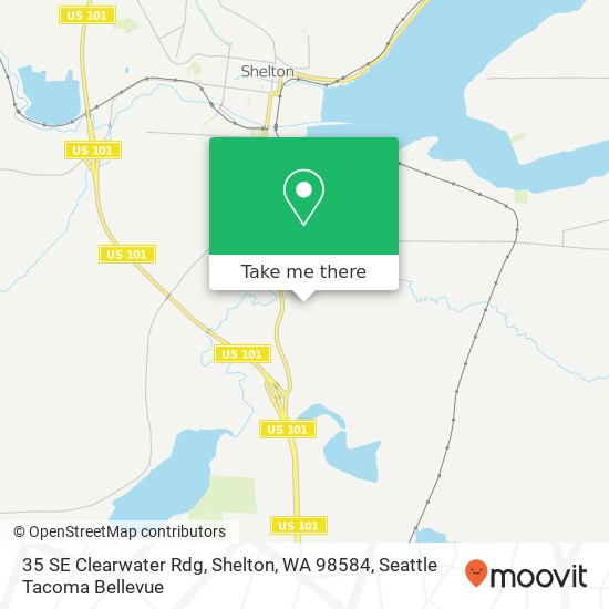 Mapa de 35 SE Clearwater Rdg, Shelton, WA 98584