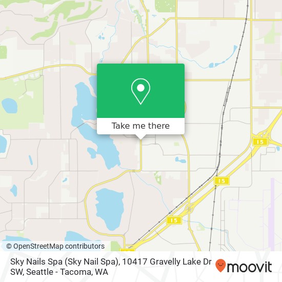 Mapa de Sky Nails Spa (Sky Nail Spa), 10417 Gravelly Lake Dr SW