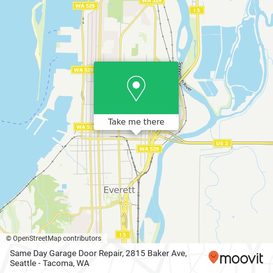 Mapa de Same Day Garage Door Repair, 2815 Baker Ave