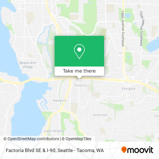 Factoria Blvd SE & I-90 map