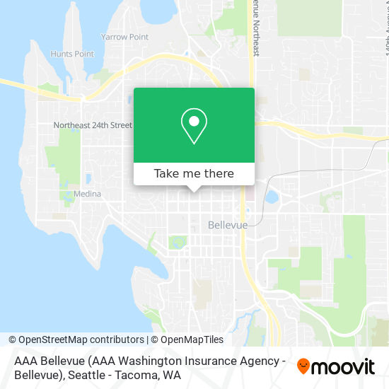 Mapa de AAA Bellevue (AAA Washington Insurance Agency - Bellevue)