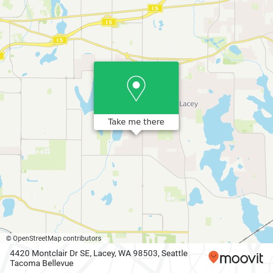 Mapa de 4420 Montclair Dr SE, Lacey, WA 98503