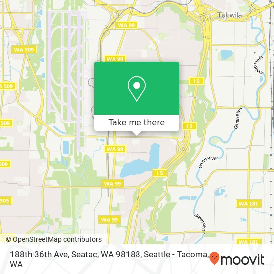 188th 36th Ave, Seatac, WA 98188 map