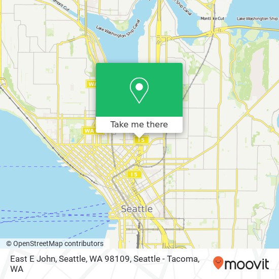 Mapa de East E John, Seattle, WA 98109