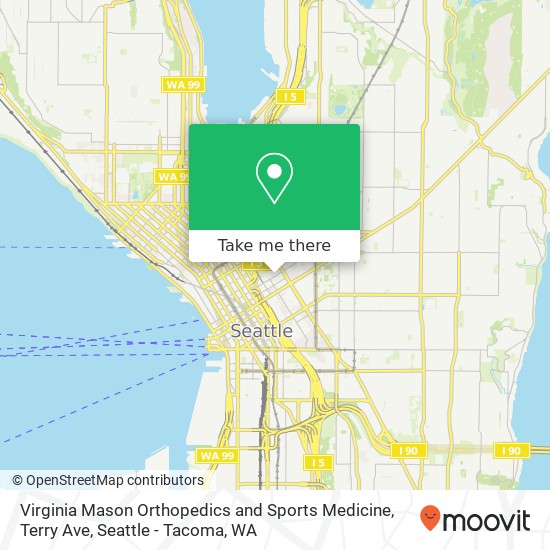 Mapa de Virginia Mason Orthopedics and Sports Medicine, Terry Ave