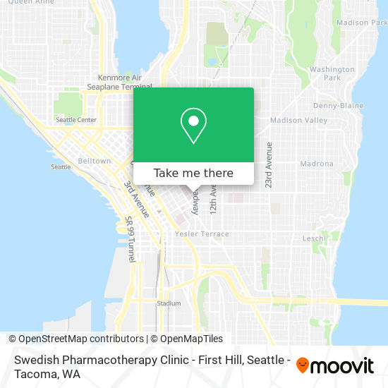 Mapa de Swedish Pharmacotherapy Clinic - First Hill