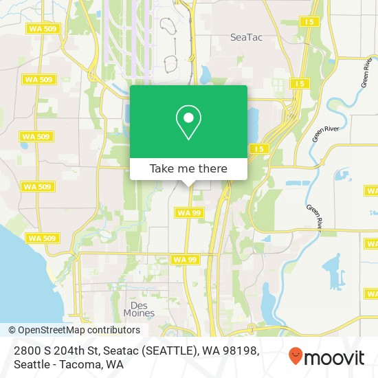 Mapa de 2800 S 204th St, Seatac (SEATTLE), WA 98198