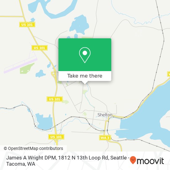 Mapa de James A Wright DPM, 1812 N 13th Loop Rd