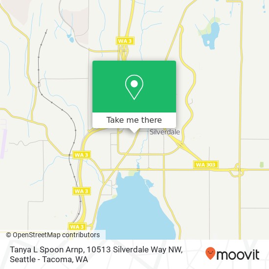Mapa de Tanya L Spoon Arnp, 10513 Silverdale Way NW