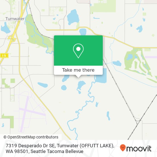 7319 Desperado Dr SE, Tumwater (OFFUTT LAKE), WA 98501 map