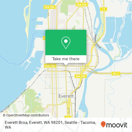 Mapa de Everett Broa, Everett, WA 98201