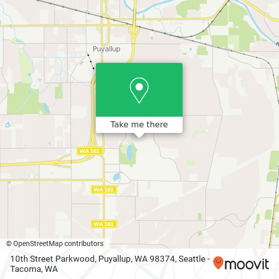 Mapa de 10th Street Parkwood, Puyallup, WA 98374