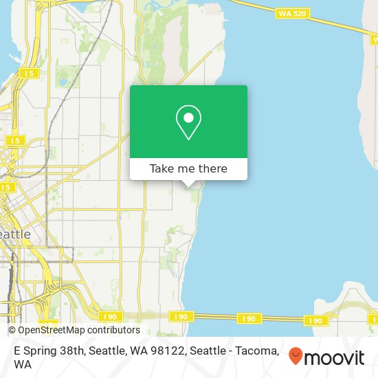 Mapa de E Spring 38th, Seattle, WA 98122