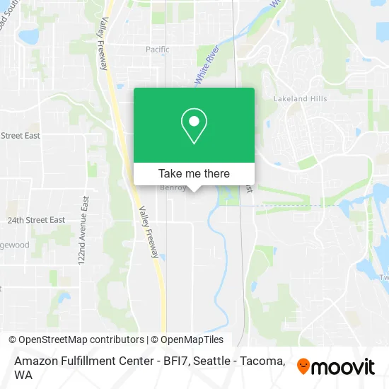Amazon Fulfillment Center - BFI7 map