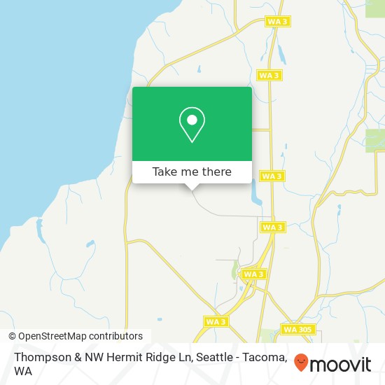 Mapa de Thompson & NW Hermit Ridge Ln, Poulsbo (SANDY HOOK PARK), WA 98370