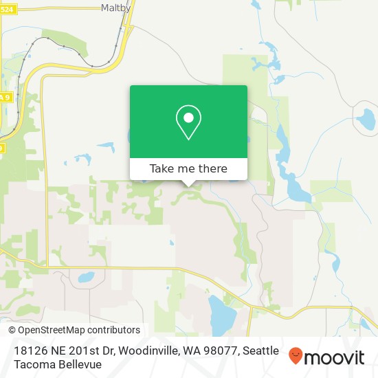 Mapa de 18126 NE 201st Dr, Woodinville, WA 98077
