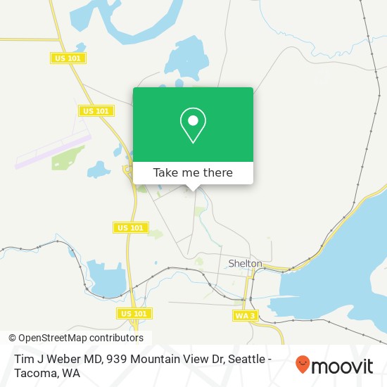 Mapa de Tim J Weber MD, 939 Mountain View Dr