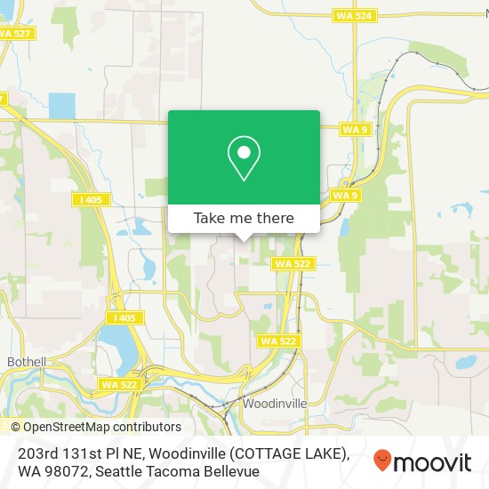 Mapa de 203rd 131st Pl NE, Woodinville (COTTAGE LAKE), WA 98072