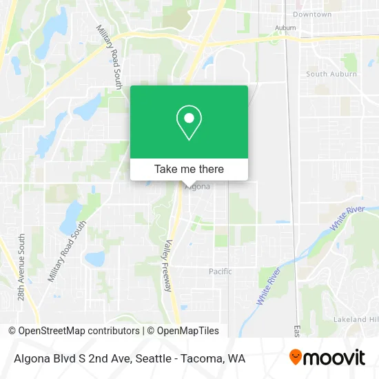 Algona Blvd S 2nd Ave map