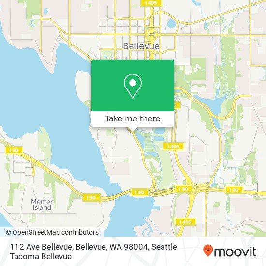 Mapa de 112 Ave Bellevue, Bellevue, WA 98004