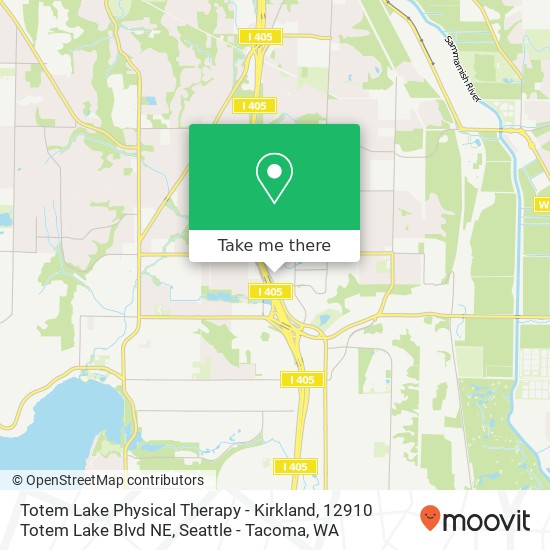 Mapa de Totem Lake Physical Therapy - Kirkland, 12910 Totem Lake Blvd NE