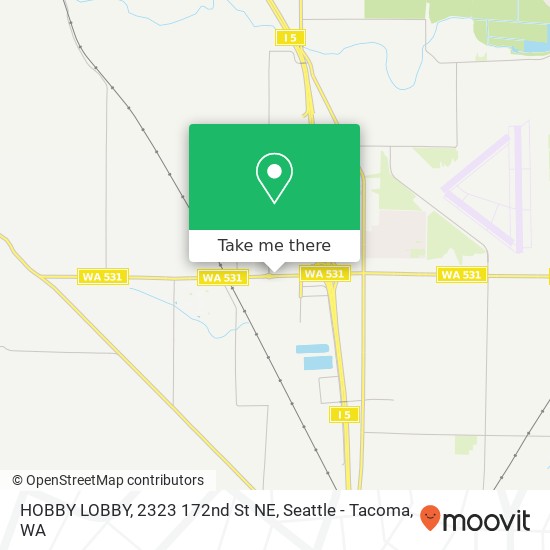 Mapa de HOBBY LOBBY, 2323 172nd St NE