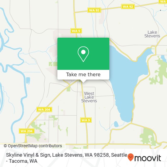 Skyline Vinyl & Sign, Lake Stevens, WA 98258 map